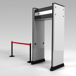 walk through door frame metal detector 33 zone Airport Security Body Scan